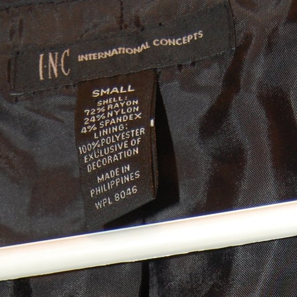INC International/Concepts Black Dressy Jacket With Beaded Decoration Size S - Picture 11 of 11